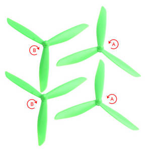 Bayangtoys X16 RC quadcopter drone spare parts upgrade 3-leaf main blades (Green) - Click Image to Close