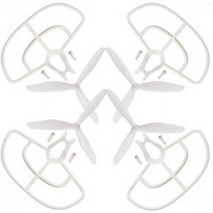 Bayangtoys X16 RC quadcopter drone spare parts protection frame set + 3-leaf main blades (White)