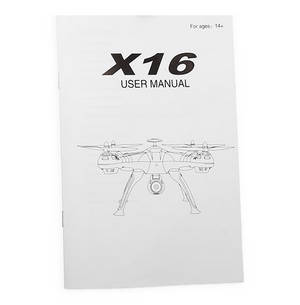 Bayangtoys X16 RC quadcopter drone spare parts English manual book - Click Image to Close