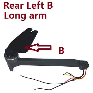 MJX B16 Pro Bugs 16 Pro RC drone quadcopter spare parts side motor arm set with main blade (Rear Left B) - Click Image to Close