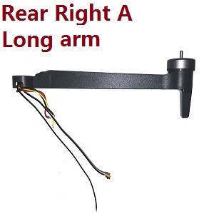 MJX B16 Pro Bugs 16 Pro RC drone quadcopter spare parts side motor arm set (Rear Right A) - Click Image to Close