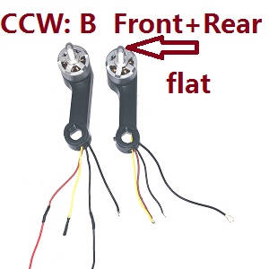 MJX B7 Bugs 7 RC drone quadcopter spare parts side bar motor set (CCW: B Front and Rear) - Click Image to Close