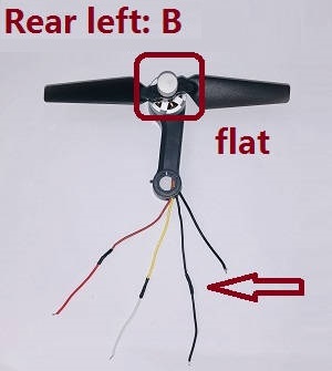 MJX B7 Bugs 7 RC drone quadcopter spare parts side bar motor set with B blade (Rear left: B) - Click Image to Close