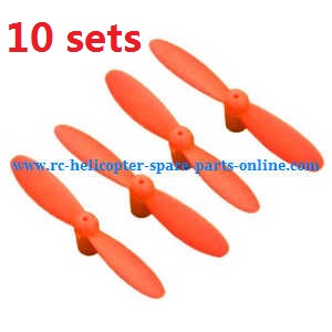cheerson cx-10 cx-10a cx-10c cx10 cx10a cx10c quadcopter spare parts main blades propellers (10 sets Orange) - Click Image to Close