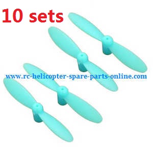 cheerson cx-10 cx-10a cx-10c cx10 cx10a cx10c quadcopter spare parts main blades propellers (10 sets Blue) - Click Image to Close