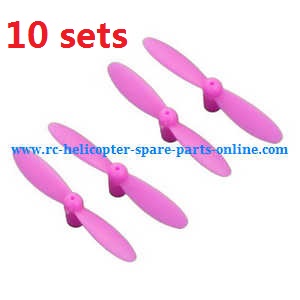 cheerson cx-10 cx-10a cx-10c cx10 cx10a cx10c quadcopter spare parts main blades propellers (10 sets Pink) - Click Image to Close