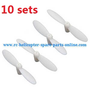 cheerson cx-10 cx-10a cx-10c cx10 cx10a cx10c quadcopter spare parts main blades propellers (10 sets White) - Click Image to Close
