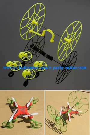 cheerson cx-10 cx-10a cx-10c cx10 cx10a cx10c quadcopter spare parts wheels set (Yellow) - Click Image to Close