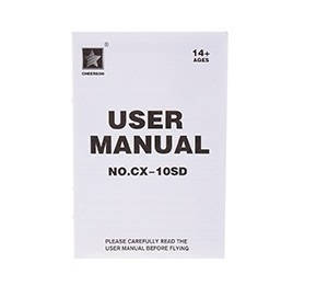 Cheerson CX-10SD RC quadcopter spare parts English manual instruction book