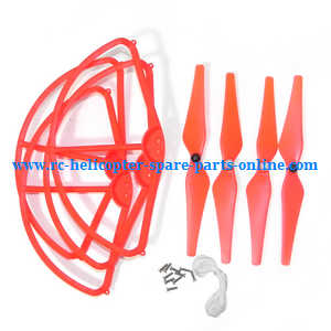 cheerson cx-20 cx20 cx-20c quadcopter spare parts main blades + protection frame set (Red)