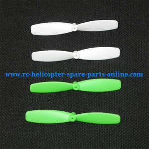 cheerson cx-30 cx-30c cx-30w cx-30s cx-30w-tx cx30 quadcopter spare parts main blades propellers (Green-White) - Click Image to Close