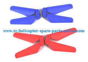 Cheerson CX-40 Frog Mini folding RC quadcopter spare parts main blades (Blue-Red)