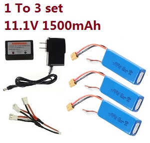 Cheerson CX-91 CX91 quadcopter spare parts 1 to 3 charger box set + 3* 11.1V 1500mAh battery - Click Image to Close