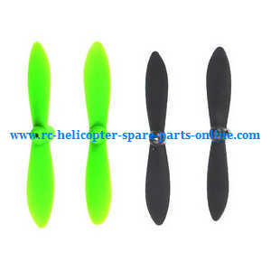 JJRC DHD D2 RC quadcopter spare parts main blades (Black-Green) - Click Image to Close