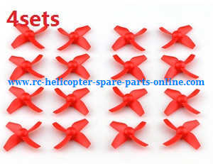 E010S E010C quadcopter spare parts main blades (Red) 4sets