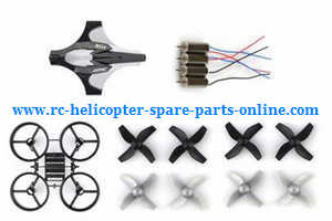 E010S E010C quadcopter spare parts main frame + 2sets main blades + upper cover + 4*main motors