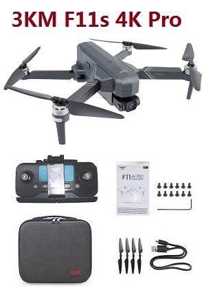 3KM SJRC F11s 4K PRO RC Drone with portable bag and 1 battey RTF