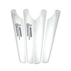 MJX F27 F627 RC helicopter spare parts main blades (2x upper + 2x lower) - Click Image to Close