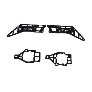 MJX F29 F629 RC helicopter spare parts metal frame set (Black) - Click Image to Close