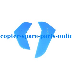 MJX F39 F639 RC helicopter spare parts tail decorative set blue color - Click Image to Close