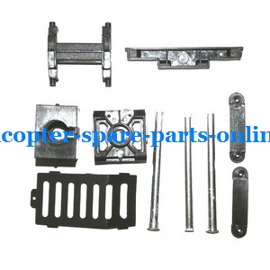 MJX F39 F639 RC helicopter spare parts Fixed plastic parts set - Click Image to Close