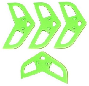 MJX F-series F45 F645 helicopter spare parts horizontal tail wing (Green) 4pcs - Click Image to Close