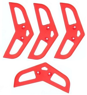 MJX F-series F45 F645 helicopter spare parts horizontal tail wing (Red) 4pcs - Click Image to Close
