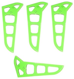 MJX F-series F45 F645 helicopter spare parts vertical tail wing (Green) 4pcs - Click Image to Close