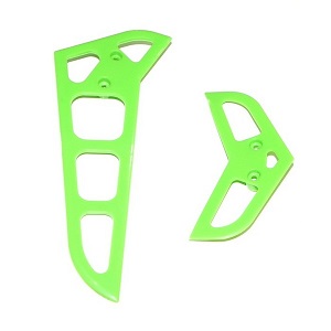 MJX F-series F45 F645 helicopter spare parts vertical and horizontal tail wing (Green) - Click Image to Close