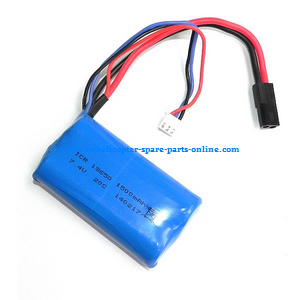 MJX F49 F649 RC helicopter spare parts battery 7.4V 1500mAh V1 plug - Click Image to Close