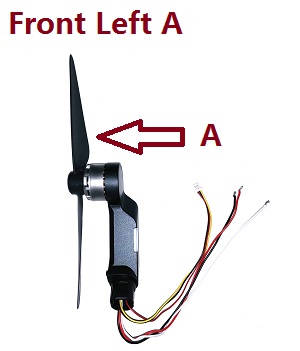 SJRC F7 F7S 4K Pro RC Drone spare parts side motor bar with blade Front A - Click Image to Close