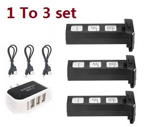 SJRC F7 F7S 4K Pro RC Drone spare parts 1 to 3 charger set + 3*11.1V 2600mAh battery set