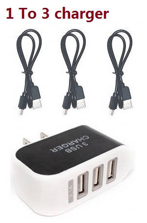 SJRC F7 F7S 4K Pro RC Drone spare parts 1 to 3 charger adapter with 3 USB charger wire