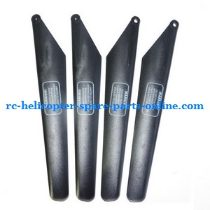 FQ777-555 helicopter spare parts main blades (2x upper + 2x lower) - Click Image to Close