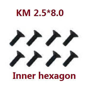 Feiyue FY06 FY07 RC truck car spare parts inner hexagon screws KM 2.5*8 8pcs