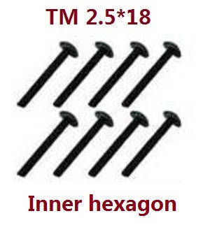 Feiyue FY06 FY07 RC truck car spare parts inner hexagon screws TM 2.5*18 8pcs