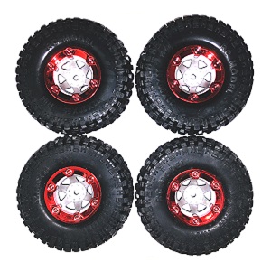 Feiyue FY01 FY02 FY03 FY03H FY04 FY05 RC truck car spare parts tires 4pcs (Red) For FY01 FY02 FY03 FY03H - Click Image to Close