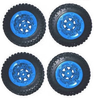 Feiyue FY01 FY02 FY03 FY03H FY04 FY05 RC truck car spare parts tires 4pcs (Blue) For FY01 FY02 FY03 FY03H - Click Image to Close