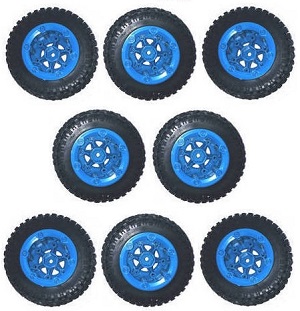 *** Deal *** Feiyue FY01 FY02 FY03 FY03H FY04 FY05 RC truck car spare parts tires 8pcs Blue - Click Image to Close