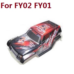 Feiyue FY01 FY02 FY03 FY03H FY04 FY05 RC truck car spare parts upper cover car shell for FY01 FY02 (Red) - Click Image to Close