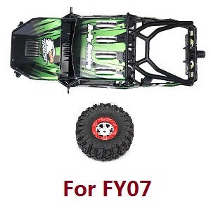 Feiyue FY06 FY07 RC truck car spare parts upper cover car shell frame assembly for FY07 Green - Click Image to Close