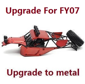 Feiyue FY06 FY07 RC truck car spare parts upper cover car shell frame assembly Upgrade for FY07 Red (Metal) - Click Image to Close
