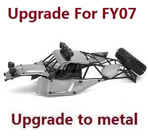 Feiyue FY06 FY07 RC truck car spare parts upper cover car shell frame assembly Upgrade for FY07 Silver (Metal)