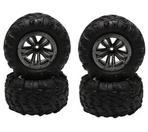 Feiyue FY06 FY07 RC truck car spare parts tire 4pcs (Black) - Click Image to Close