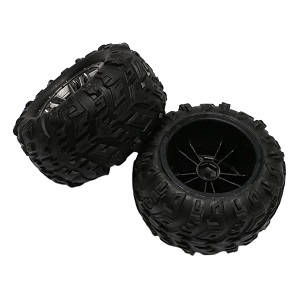 Feiyue FY06 FY07 RC truck car spare parts tire 2pcs (Black) - Click Image to Close