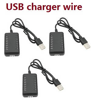Feiyue FY06 FY07 RC truck car spare parts USB charger wire 3pcs - Click Image to Close