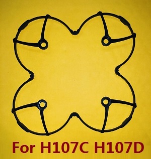 H107C H107D Hubsan X4 RC Quadcopter spare parts protection frame set Black - Click Image to Close
