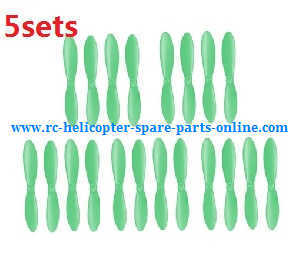 H107P Hubsan X4 Plus RC Quadcopter spare parts main blades (Green 5sets) - Click Image to Close