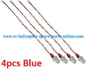 H107P Hubsan X4 Plus RC Quadcopter spare parts LED lamp (4pcs Blue) - Click Image to Close