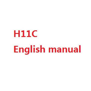 JJRC H11 H11C H11D H11WH RC quadcopter spare parts English manual book (H11C) - Click Image to Close